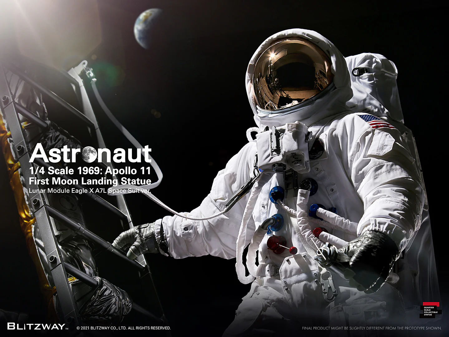 BLITZWAY - APOLLO 11 - Astronaut LM-5 A7L  First Moon Landing 1/4 - Image 12