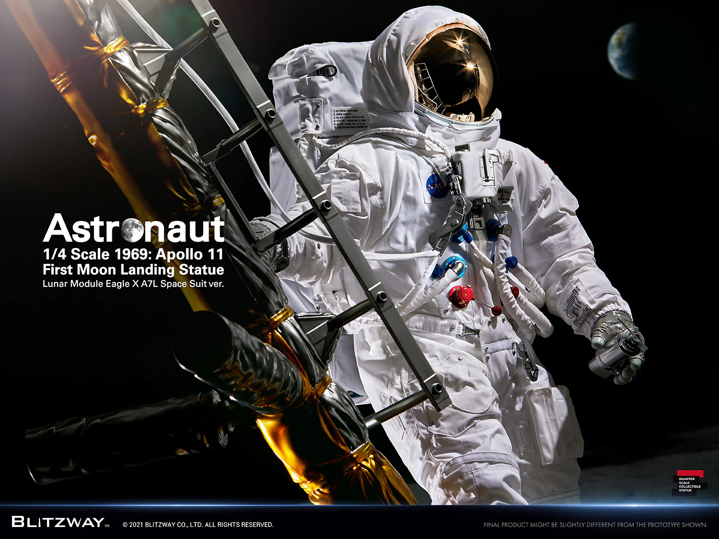 BLITZWAY - APOLLO 11 - Astronaut LM-5 A7L  First Moon Landing 1/4 - Image 13