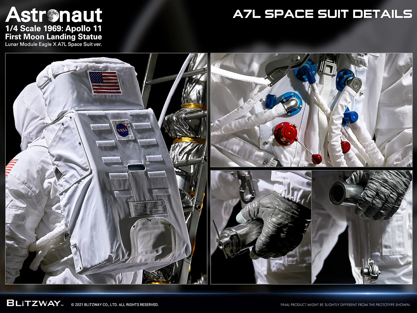 BLITZWAY - APOLLO 11 - Astronaut LM-5 A7L  First Moon Landing 1/4 - Image 15