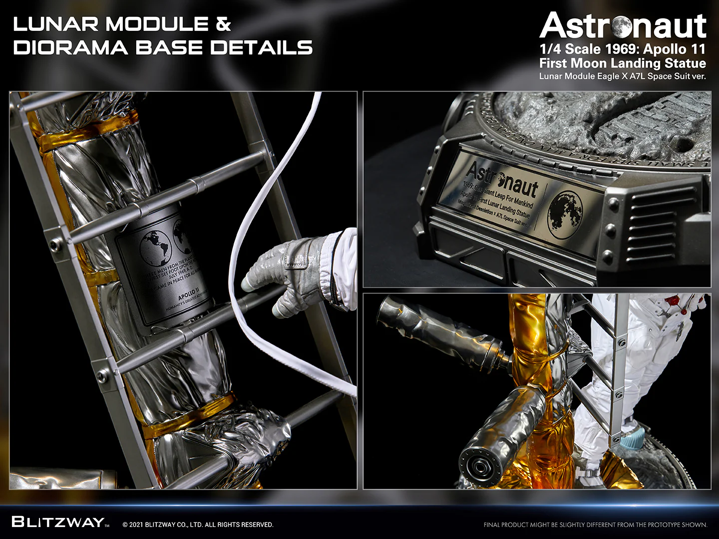 BLITZWAY - APOLLO 11 - Astronaut LM-5 A7L  First Moon Landing 1/4 - Image 9