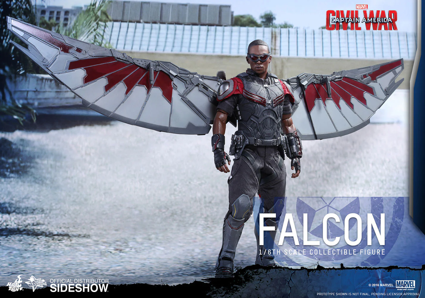 HOT TOYS - Marvel - Captain America - Civil War - Falcon - Movie Masterpiece 1:6 Action Doll - Image 10