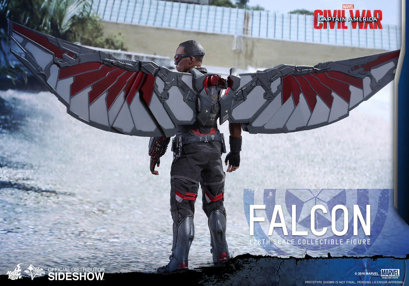 HOT TOYS - Marvel - Captain America - Civil War - Falcon - Movie Masterpiece 1:6 Action Doll - Image 8