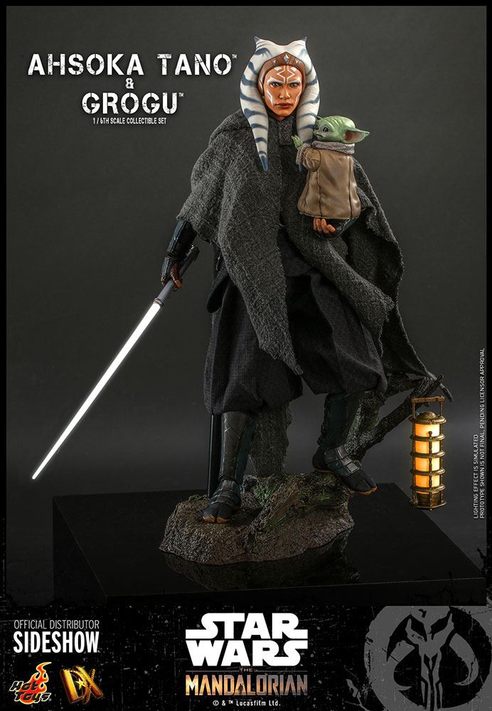 HOT TOYS - Star Wars The Mandalorian 1:6 Action Doll 2 Pack Ahsoka Tano & Grogu  DX21 - Image 5