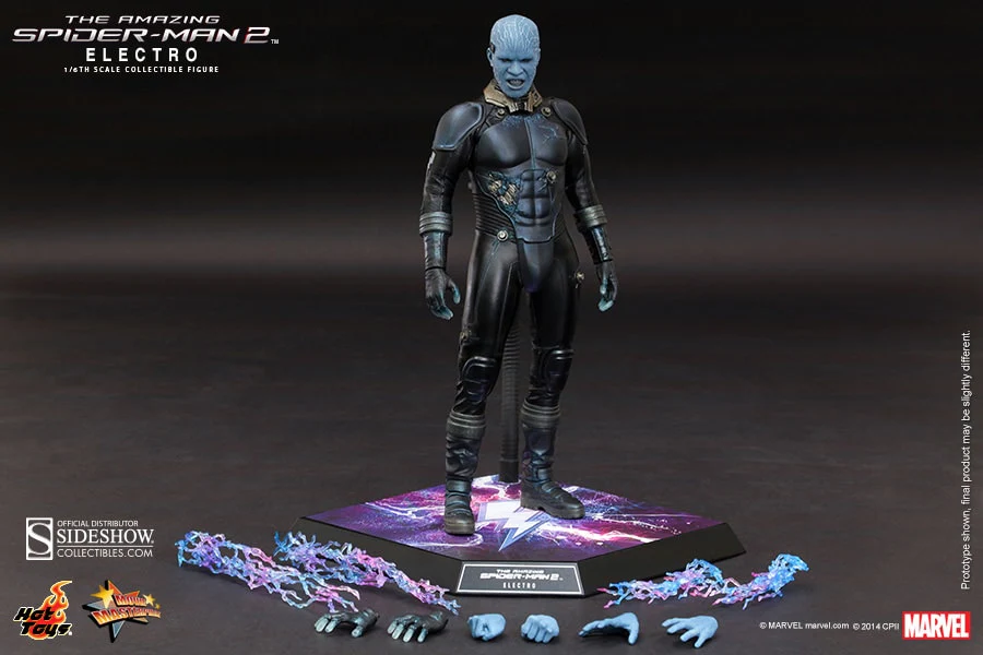HOT TOYS - Marvel - The Amazing Spider-Man 2 Electro Movie Masterpiece 1:6 Action Doll MMS246 - Image 3
