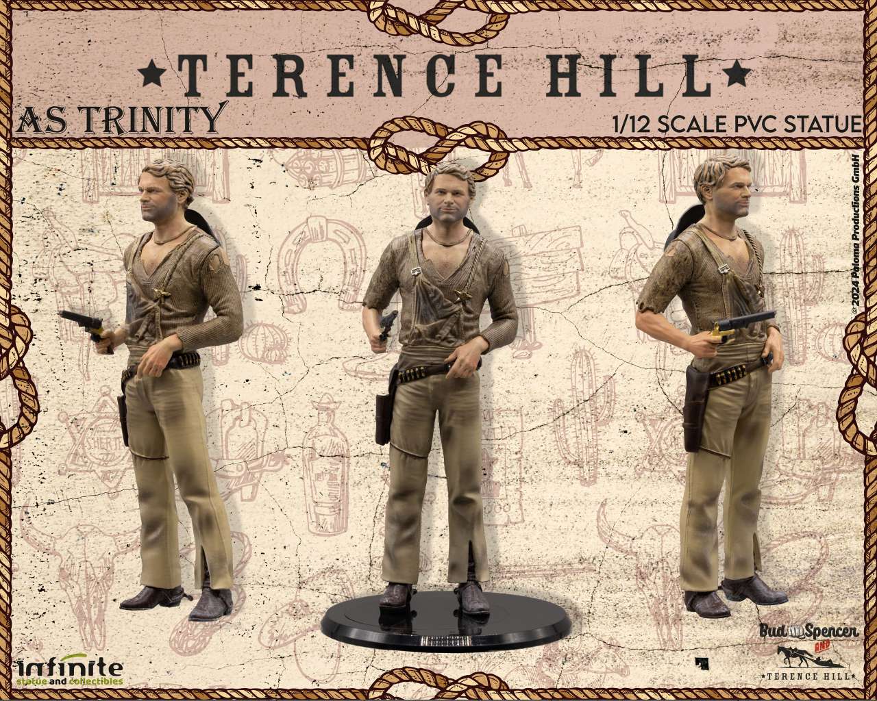 INFINITE STATUE - Terence Hill As Trinity 1/12 pvc Statue - Image 6