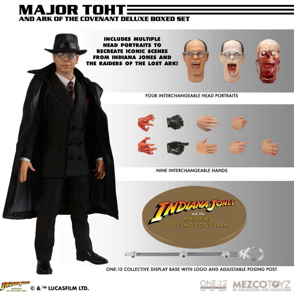 MEZCO - One:12 Collective Coll Major Toht & Arc Cov DeLuxe Set Figure - Image 3