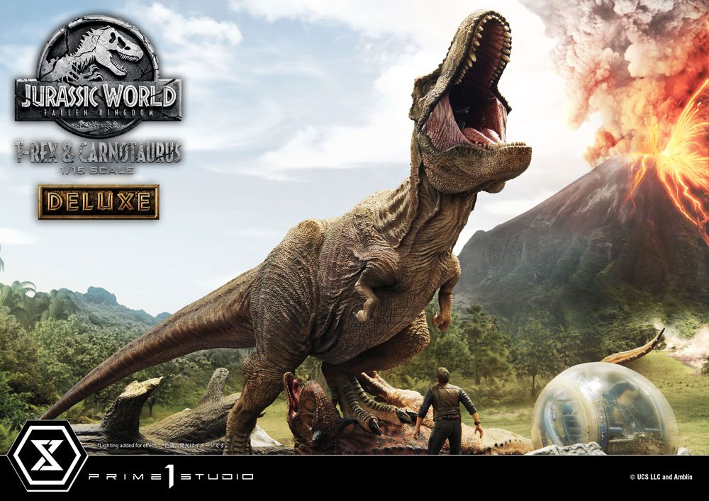 PRIME 1 STUDIOS - Jurassic World Fallen Kingdom Statue 1:15 T-Rex & Carnotaurus DeLuxe Ver - Image 10