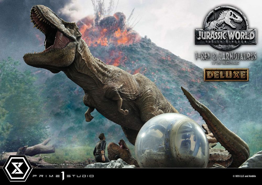 PRIME 1 STUDIOS - Jurassic World Fallen Kingdom Statue 1:15 T-Rex & Carnotaurus DeLuxe Ver - Image 13