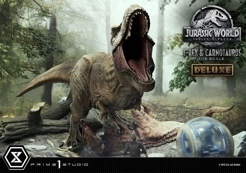 PRIME 1 STUDIOS - Jurassic World Fallen Kingdom Statue 1:15 T-Rex & Carnotaurus DeLuxe Ver - Image 14